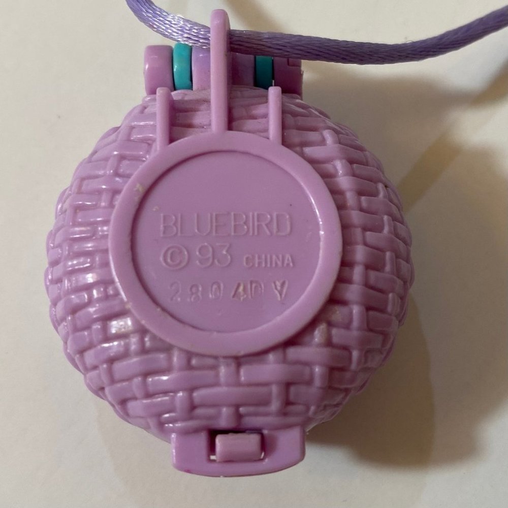 Vintage Bluebird Polly Pocket 1993 Fuzzy Bunny Locket Set - Picture 10 of 10